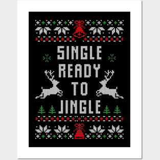 Single Ready To Jingle Christmas Xmas Gift Ugly Posters and Art